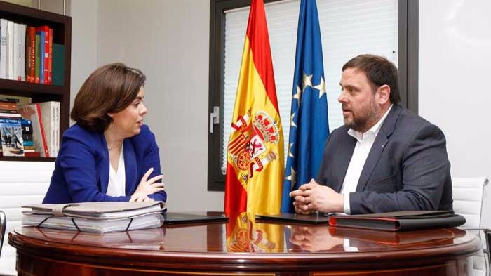 Reunión en La Moncloa entre la vicepresidenta del Gobierno y el vicepresidente de la Generalitat