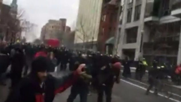 Disturbios en las protestas contra Trump en su toma de posesión