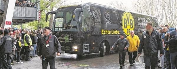 Atentado en Dortmund: un explosivo alcanza al autobús del Borussia, equipo local