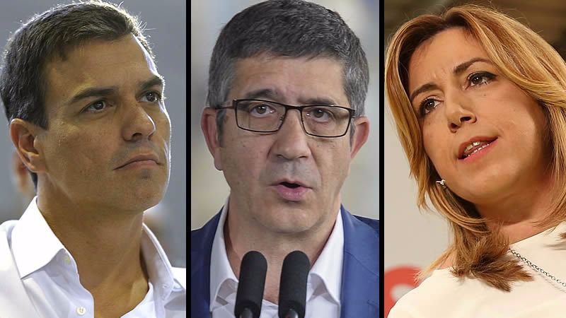Los tres aspirantes a liderar el PSOE se sacuden la invitación de promover una moción de censura a Rajoy