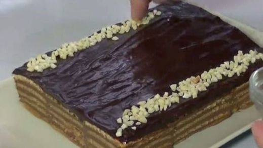 Tarta de chocolate y galletas