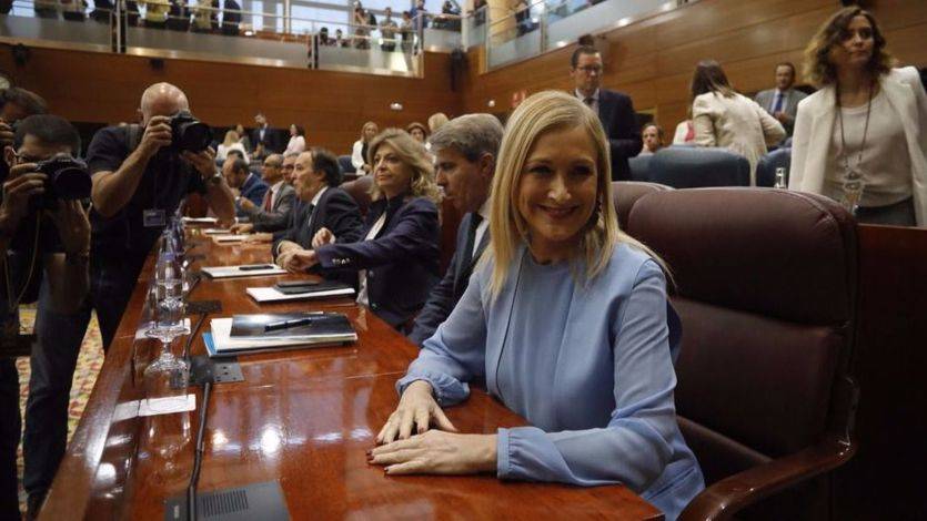 Cristina Cifuentes durante el debate de moción de censura