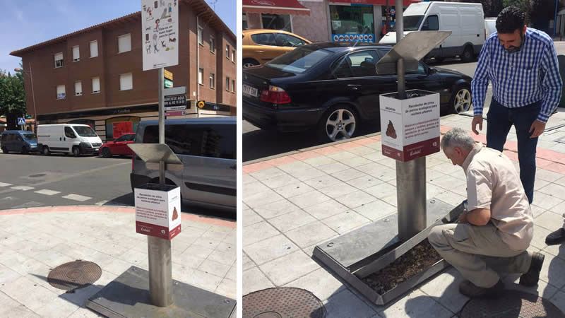 Un pueblo de Guadalajara inventa urinarios para perros