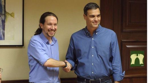 Sánchez e Iglesias acuerdan la comparecencia urgente de Rajoy en el Congreso