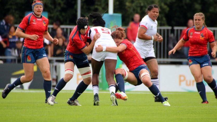Rugby: las 'leonas' españolas María Ribera y Diana Gassó, las más placadoras del Mundial