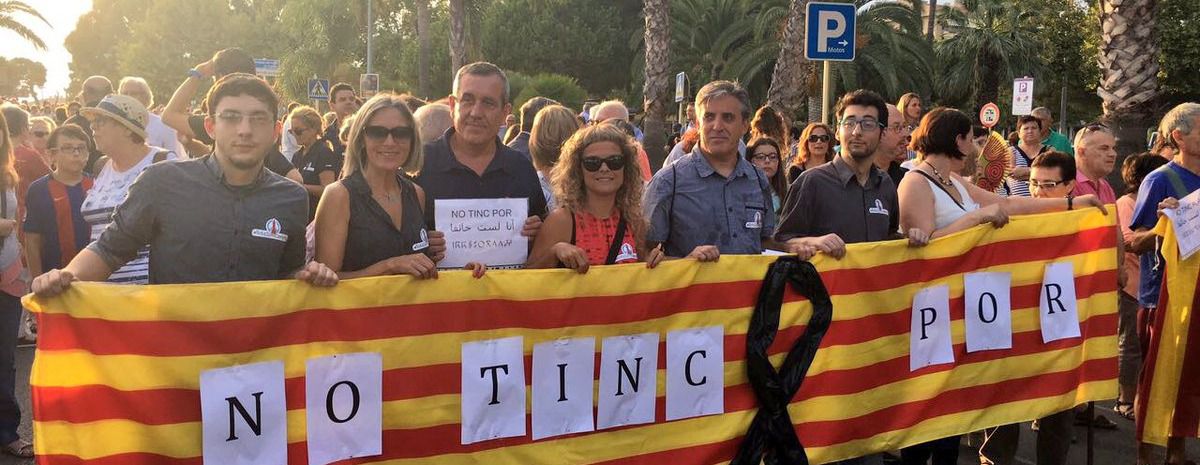 "¡No tengo miedo!": la manifestación de Barcelona, politizada y con una marcha alternativa catalanista