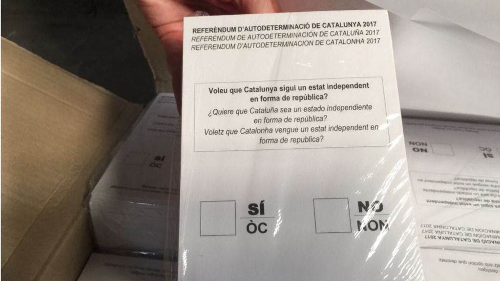 La Guardia Civil confisca casi 10 millones de papeletas para el referéndum