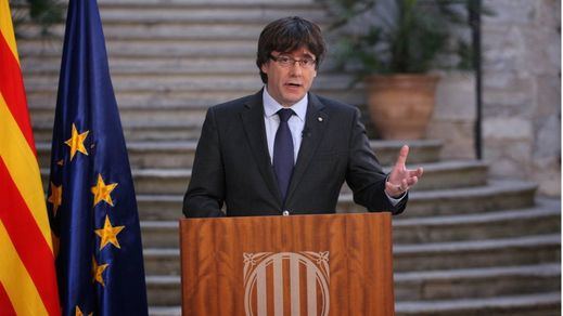 Puigdemont lanza un mensaje grabado en Girona donde no se declara en rebeldía
