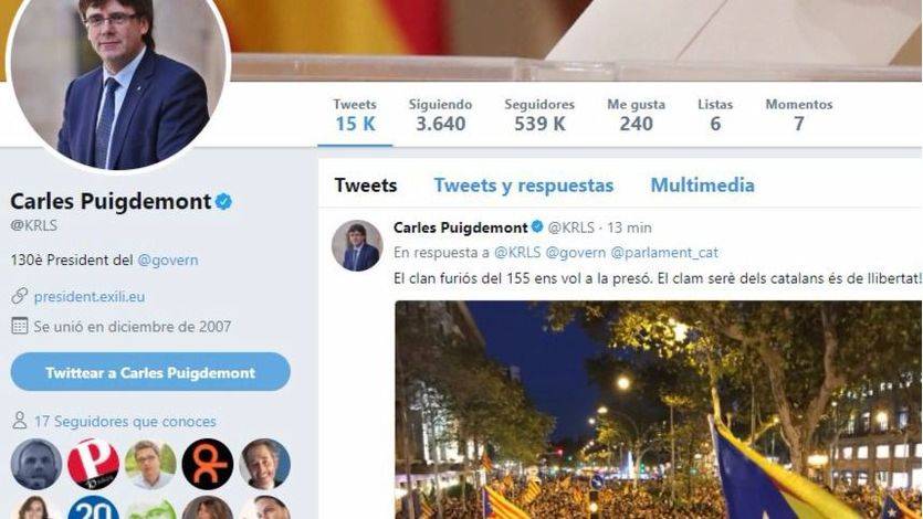 Twitter de Carles Puigdemont