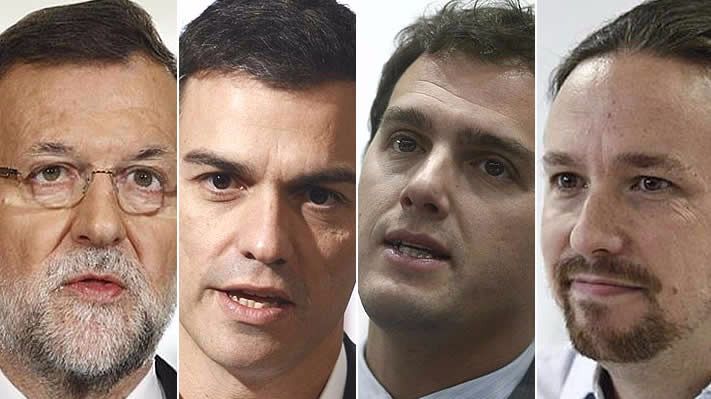 Valoración de líderes: Rajoy y Rivera mejoran, mientras caen Sánchez e Iglesias