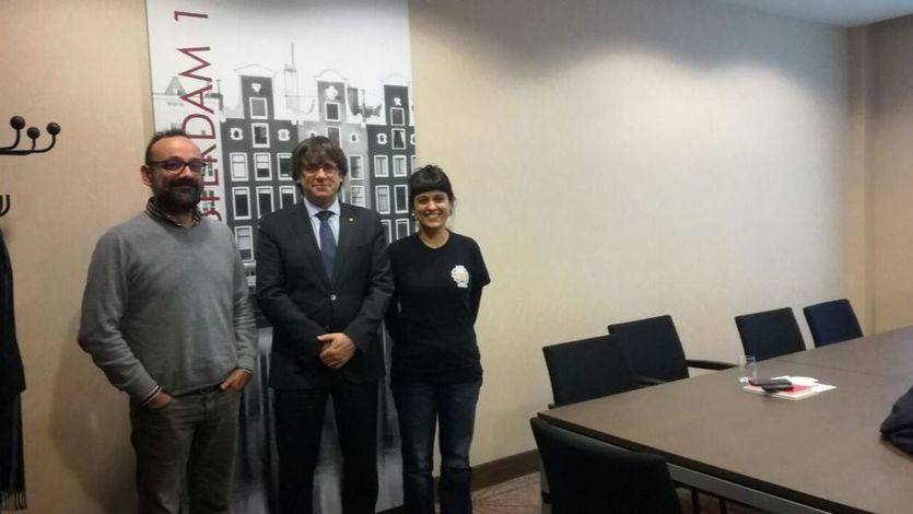 Benet Salellas, Carles Puigdemont y Anna Gabriel