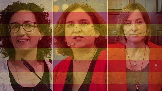 Mujeres al frente de la nueva Generalitat soberanista: Rovira, Colau y Forcadell, en primera línea