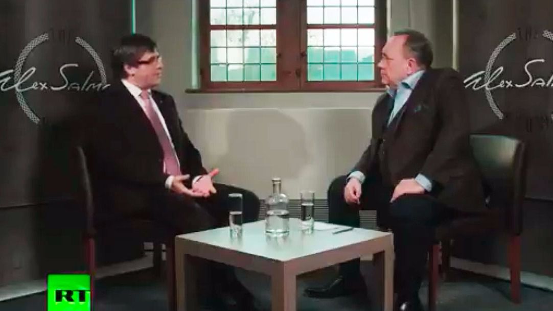 Puigdemont es entrevistado en 'Russia Today', mientras el PSOE y Putin piden a Moncloa pruebas de la injerencia rusa