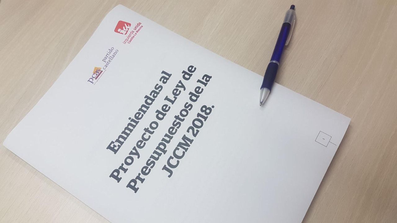 IU y el PCAS también presentarán enmiendas a los presupuestos de Castilla-La Mancha