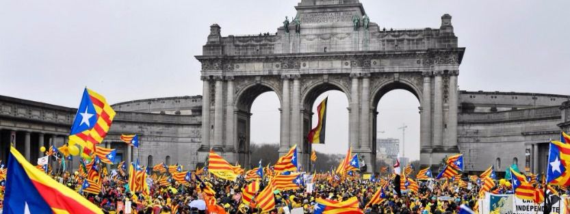 Los independentistas toman el corazón de la Unión Europea con una manifestación masiva
