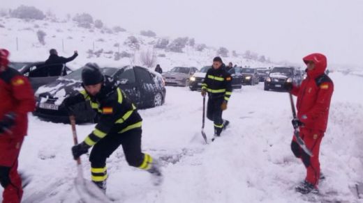 Caos en media España por el temporal de nieve