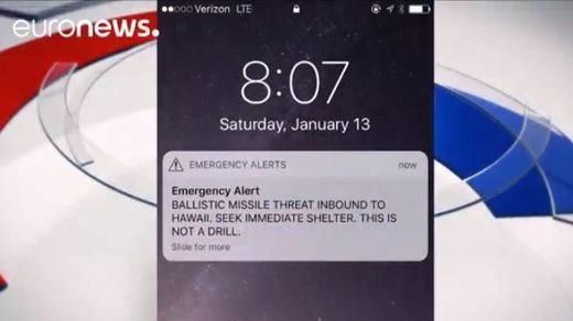 Terrorífica falsa alarma en Hawái: las autoridades envían un aviso de misil balístico a toda la población