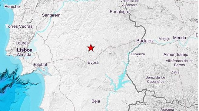 Terremoto en Portugal que siente con intensidad en Badajoz