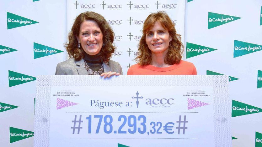 El Corte Inglés entrega a la AECC 178.293 euros para luchar contra el cáncer de mama