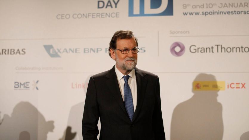El presidente del Gobierno, Mariano Rajoy, durante el acto de inauguración del foro Spain Investors Day.