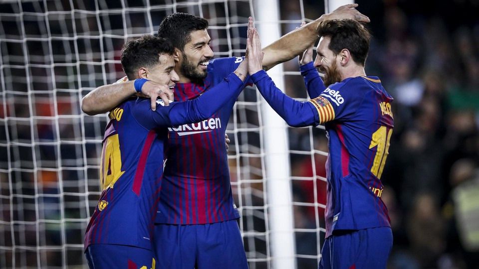 Goleada del Barça al Girona (6-1): hat-trick de Suárez, doblete de Messi y estreno de Countinho
