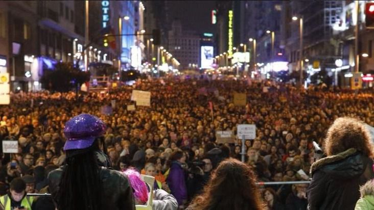 Manifestación feminista del 8-M en Madrid