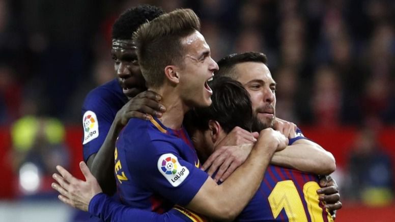 El mesías culé, Messi, resucitó in extremis al Barça en Sevilla (2-2)