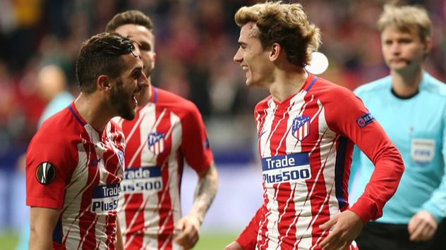 El Atlético ya huele a semifinales en la Europa League tras cenarse al Sporting (2-0)