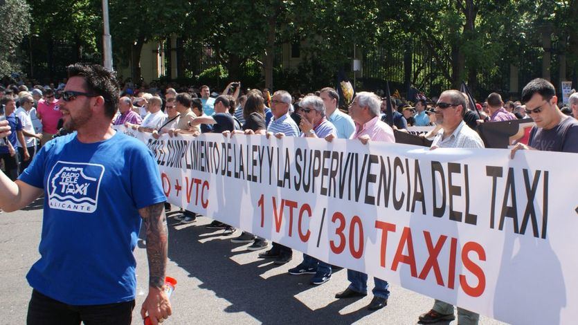 Manifestación de taxistas