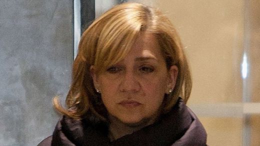 Rebajada a la mitad la multa a la infanta Cristina, responsable y partícipe a título lucrativo