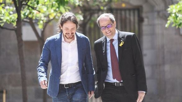 Pablo Iglesias y Quim Torra