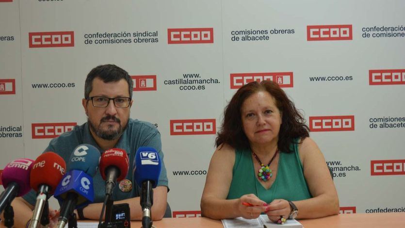 Alberto Jiménez y Carmen Iniesta de CCOO