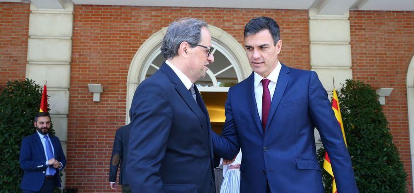 Pedro Sánchez y Quim Torra