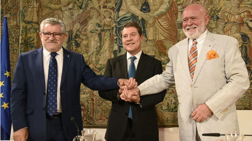 García-Page,  Ángel Felpeto y Roberto Polo