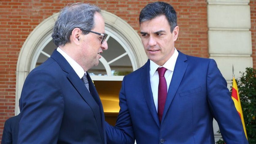 Pedro Sánchez y Quim Torra