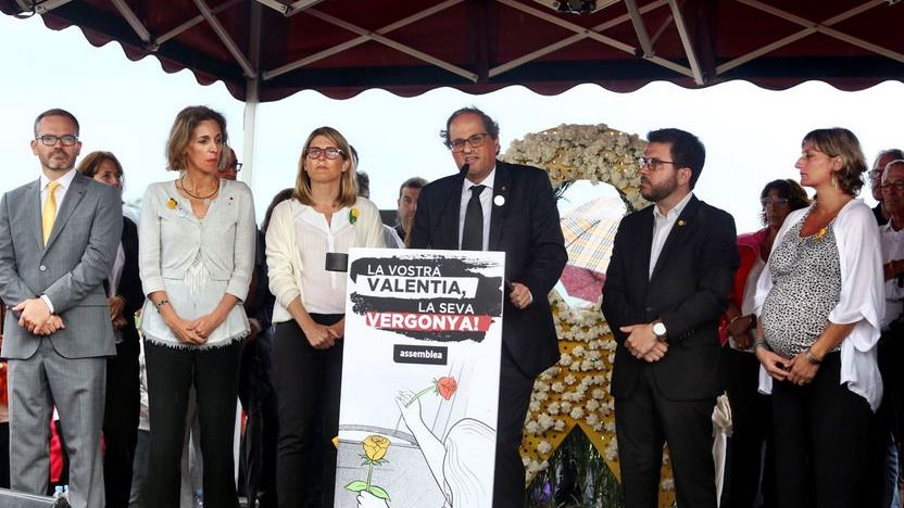 Torra llama a "atacar al Estado español injusto" en el homenaje a Forn el 17-A