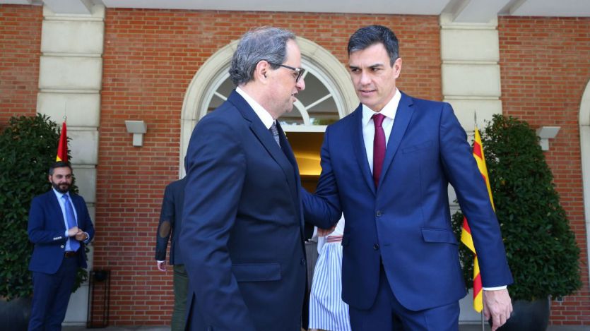 Pedro Sánchez y Quim Torra