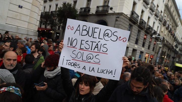 Manifestación por las pensiones en Madrid