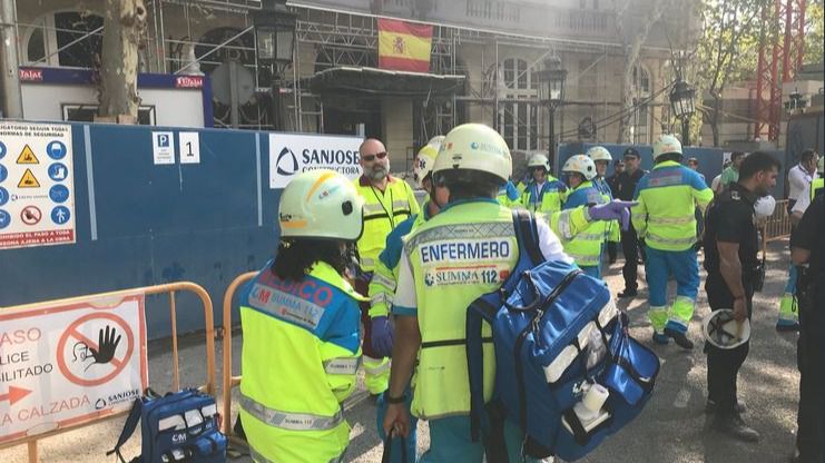 Un muerto y 11 heridos en el derrumbe en las obras del Hotel Ritz