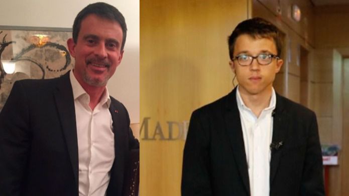 Manuel Valls, Íñigo Errejón y Manuela Carmena