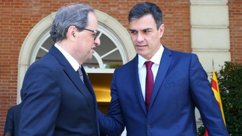 Pedro Sánchez y Quim Torra