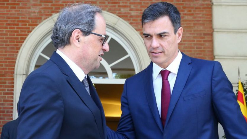 Pedro Sánchez y Quim Torra