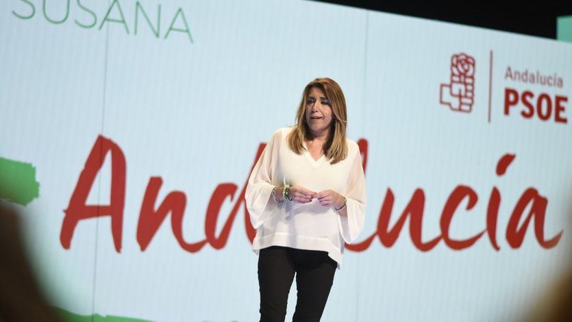 Susana Díaz, crecida por las encuestas: 'Aquí ganamos las elecciones porque les da la gana a los andaluces'