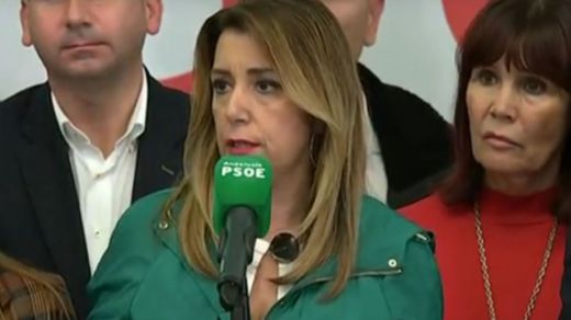 Susana Díaz asume la derrota y pide a PP y Cs que no pacten 