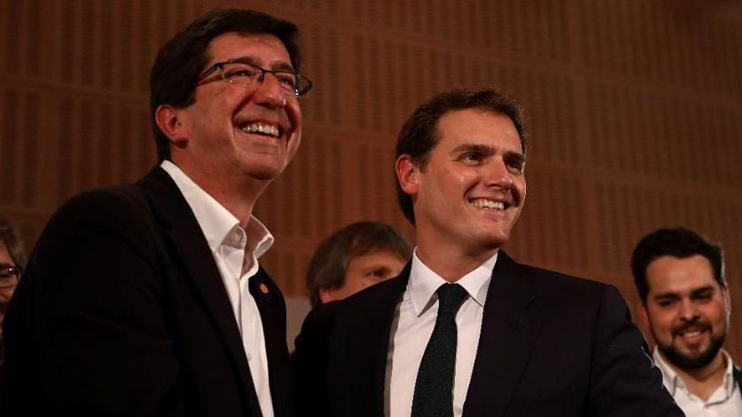 Marín: "El cambio ha llegado a Andalucía"; Rivera: "Vamos a gobernar y a echar al PSOE"