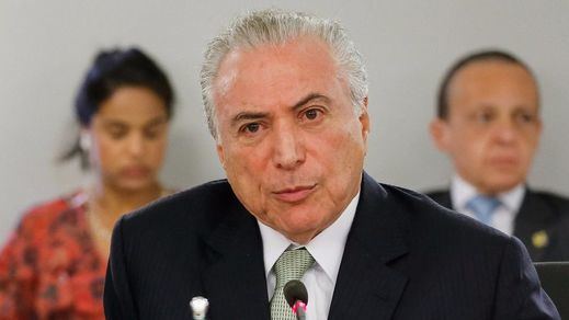El presidente que relevó a Lula, Michel Temer, imputado por corrupción y blanqueo