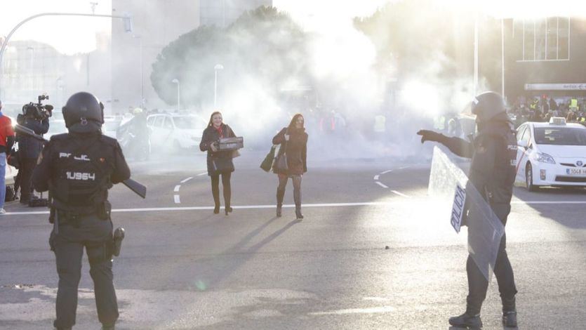 Ifema, colapsado por la huelga de taxistas, que intentaron boicotear el arranque de Fitur