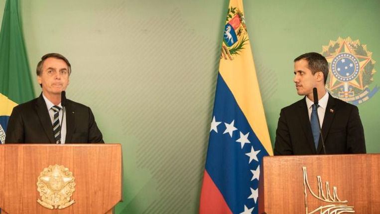 Las compañías de Guaidó: el venezolano se reúne con el presidente de Brasil, Jair Bolsonaro