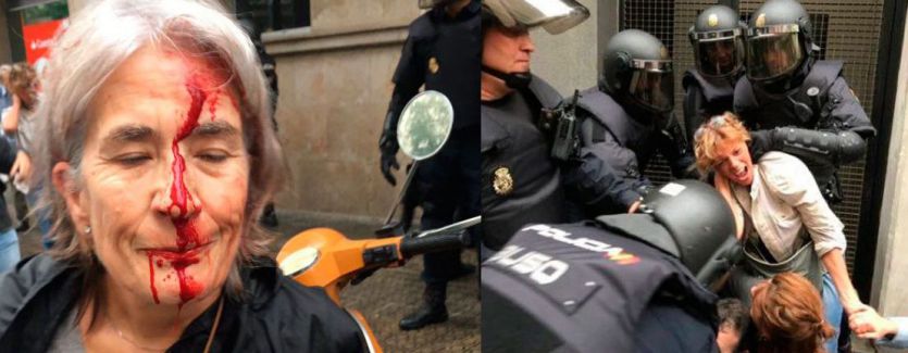 Cargas policiales el 1-O en Cataluña