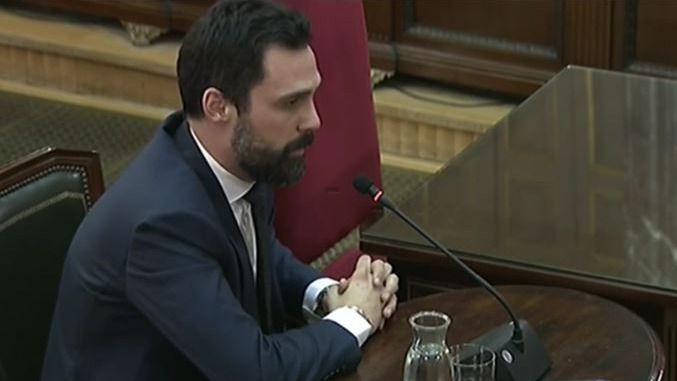 Roger Torrent en el juicio del procés